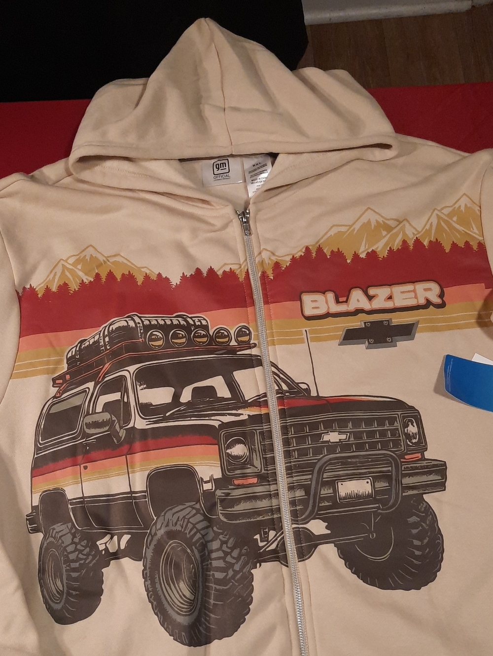 Official GM Blazer Graphic Zip Hoodie with Retro Truck Print